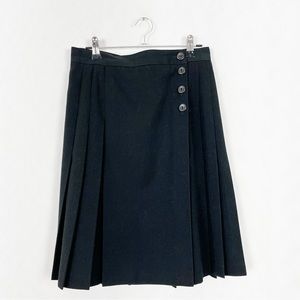 VIPetites 🇨🇦‎ Vintage Black Wrap Pleated Skirt
